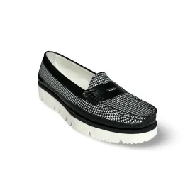 1451 Black/White Houndstooth Loafer