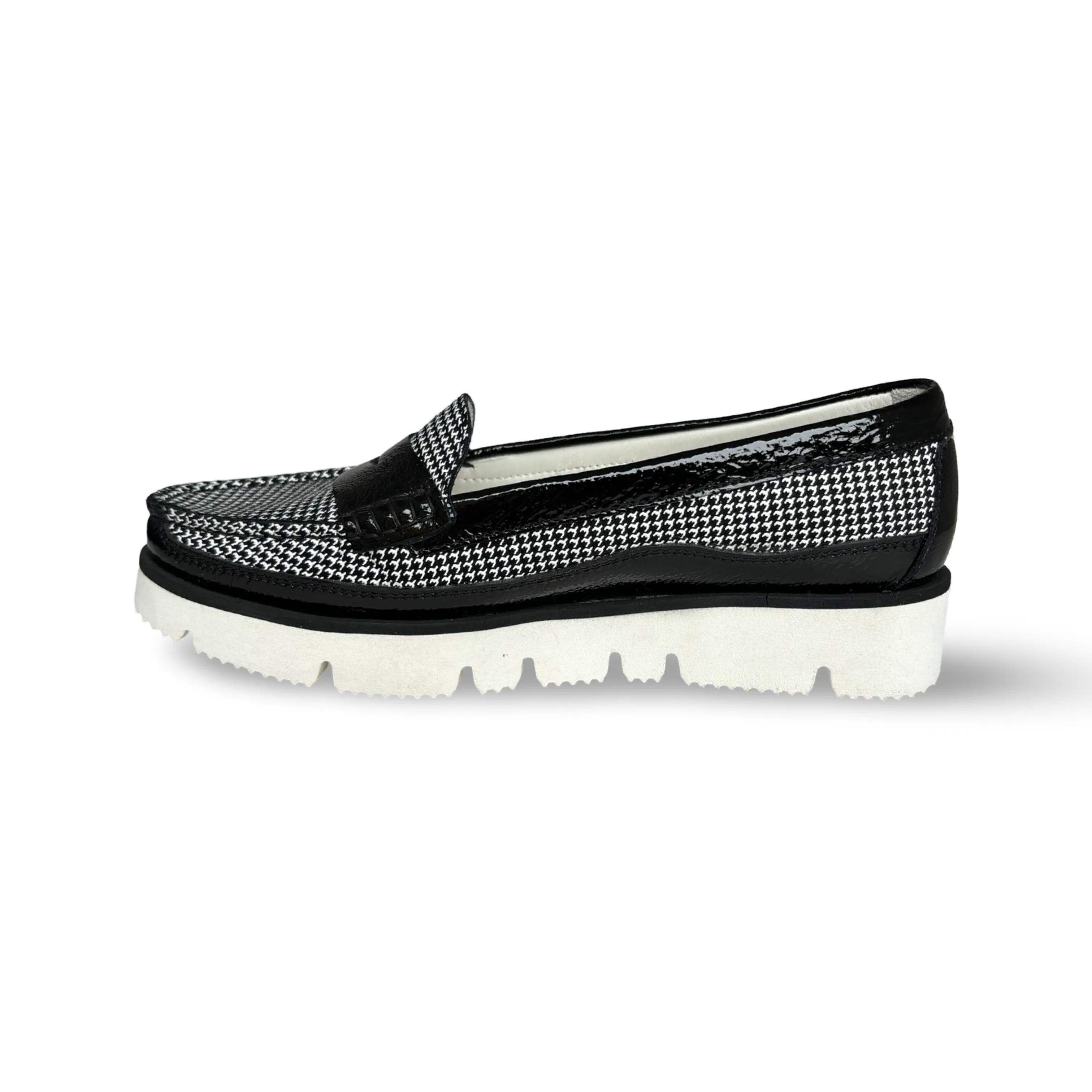 1451 Black/White Houndstooth Loafer