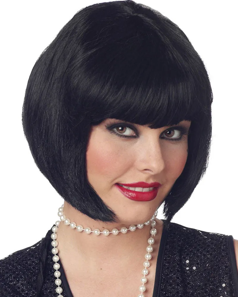 20s Sexy Flapper Black Wig