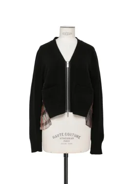 2306786 Interstellar mixed media knit cardigan