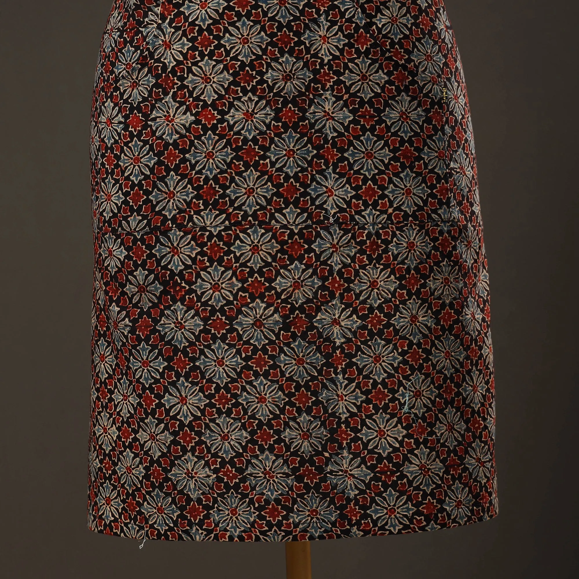 Ajrakh Block Printed Cotton Apron with Pocket 37