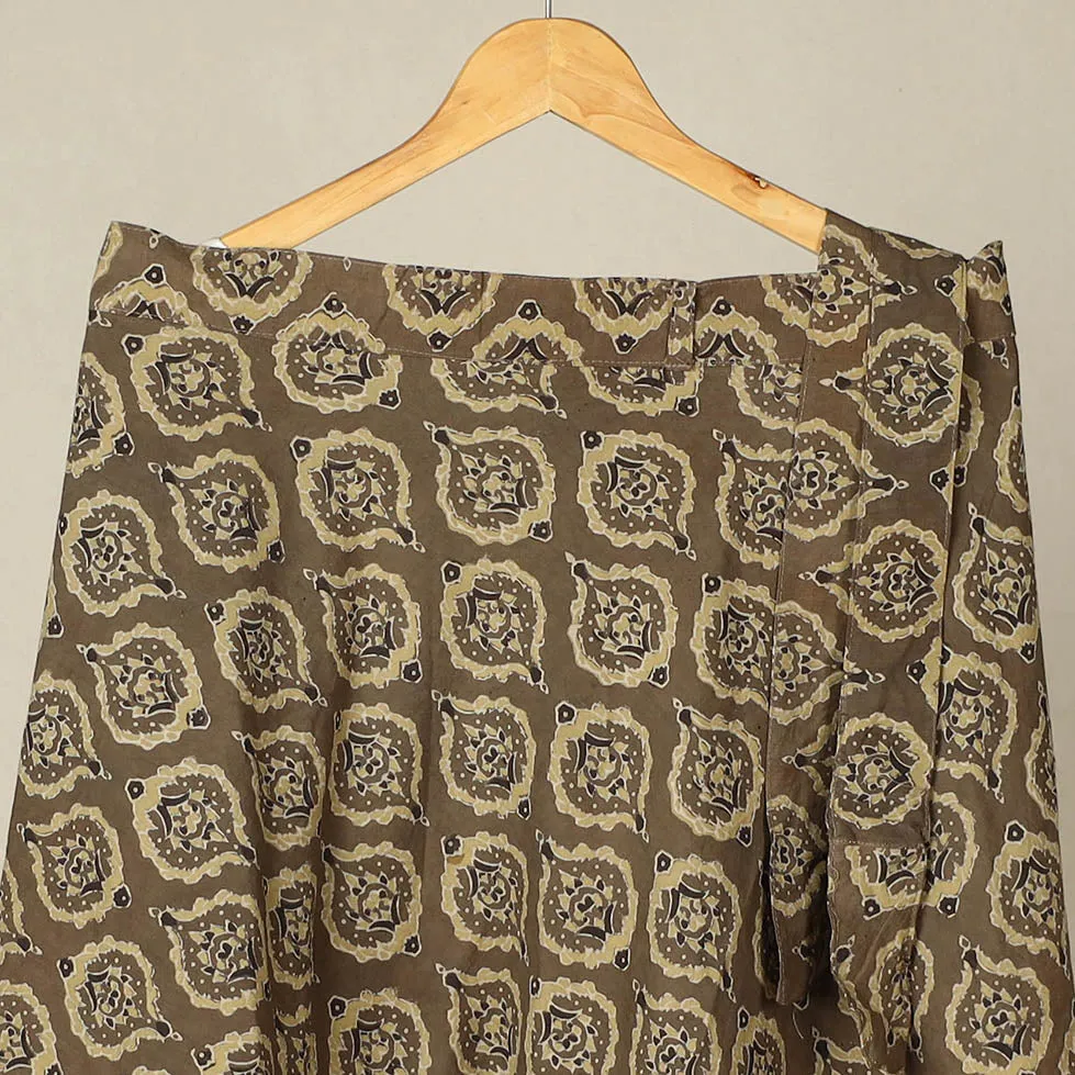 Ajrakh Block Printed Cotton Wrap Around Skirt 06