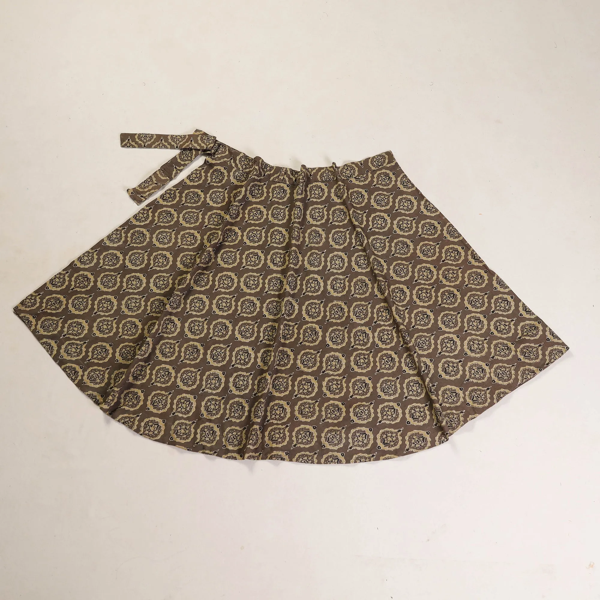 Ajrakh Block Printed Cotton Wrap Around Skirt 06