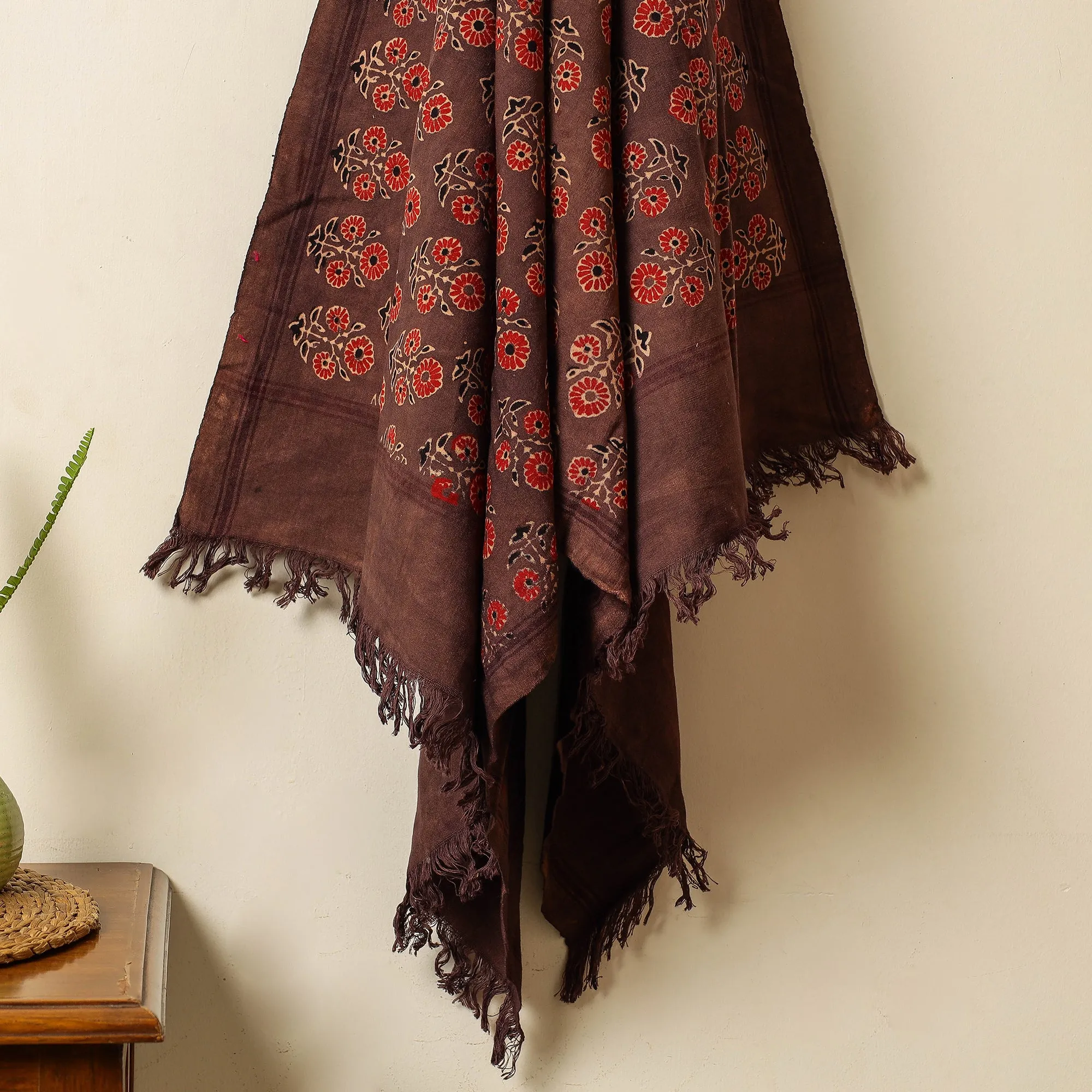 Ajrakh Block Printed Handloom Cotton Towel