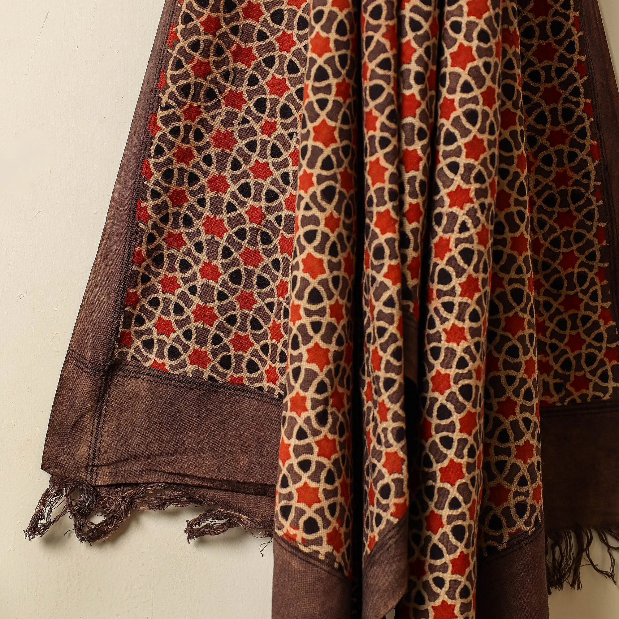 Ajrakh Block Printed Handloom Cotton Towel