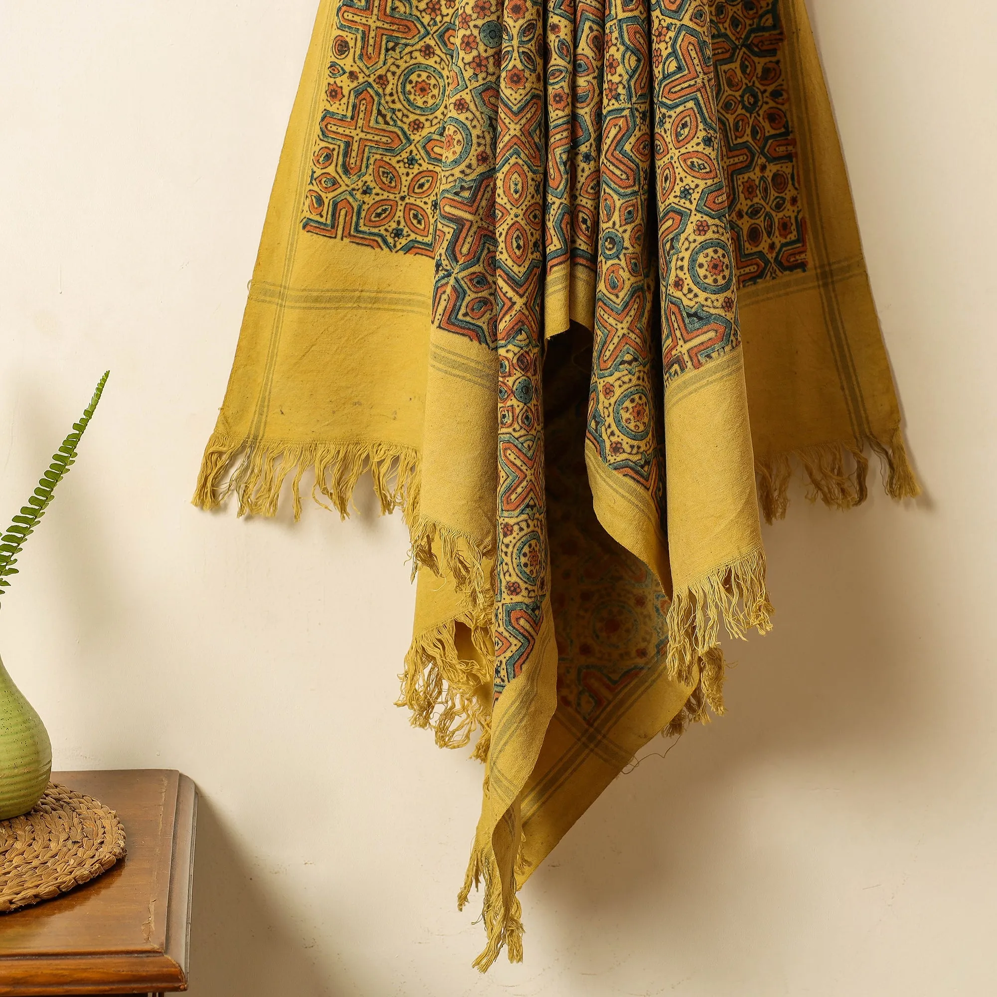 Ajrakh Block Printed Handloom Cotton Towel