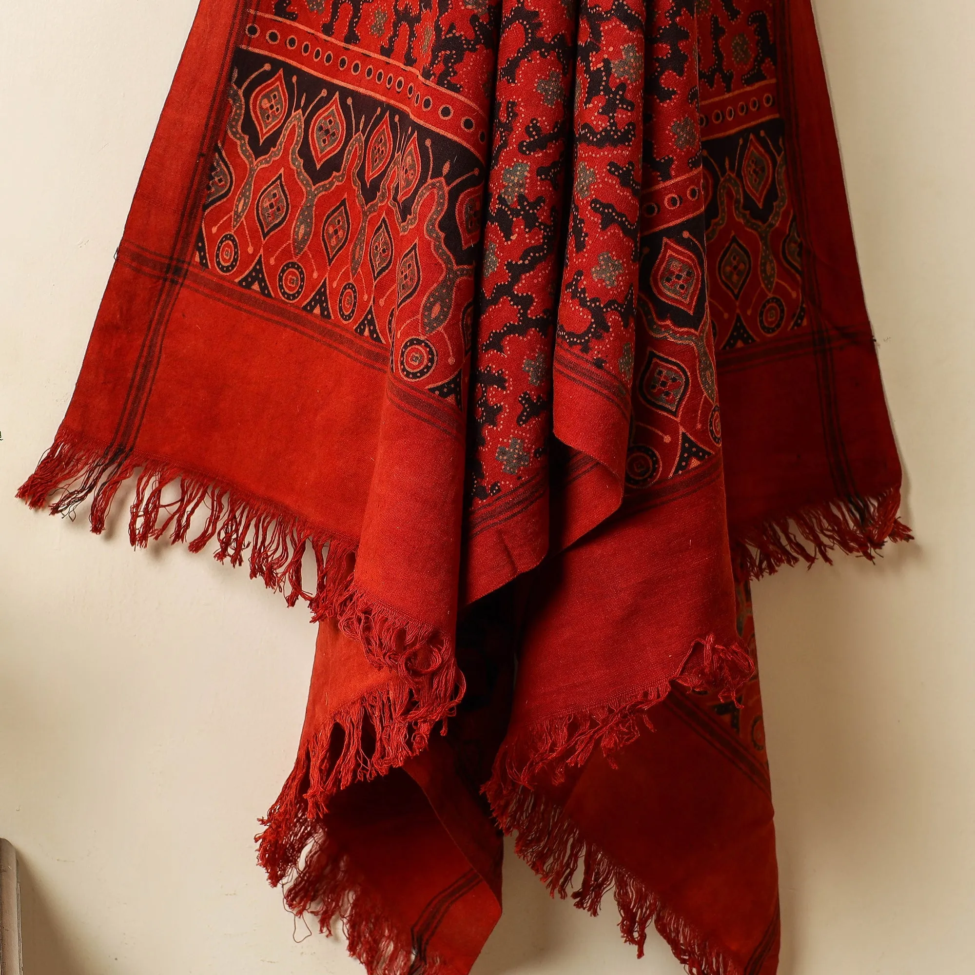 Ajrakh Block Printed Handloom Cotton Towel