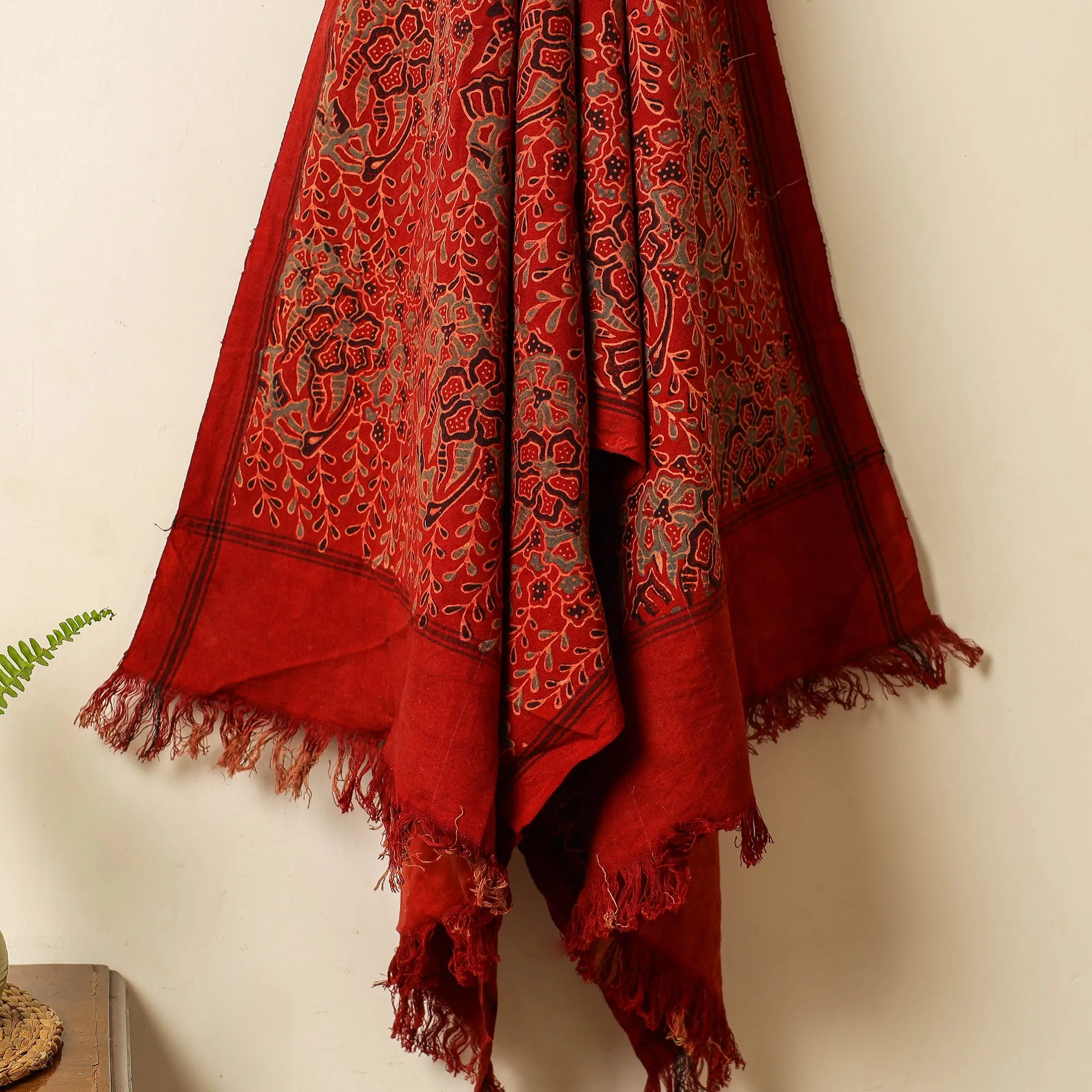 Ajrakh Block Printed  Handloom Cotton Towel