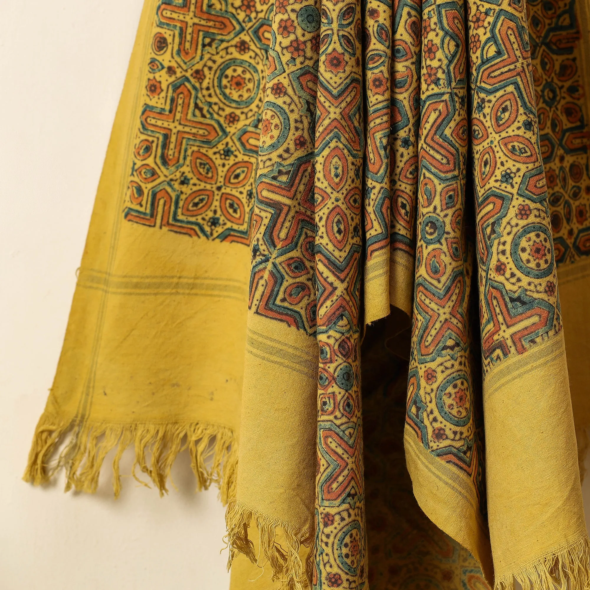 Ajrakh Block Printed Handloom Cotton Towel