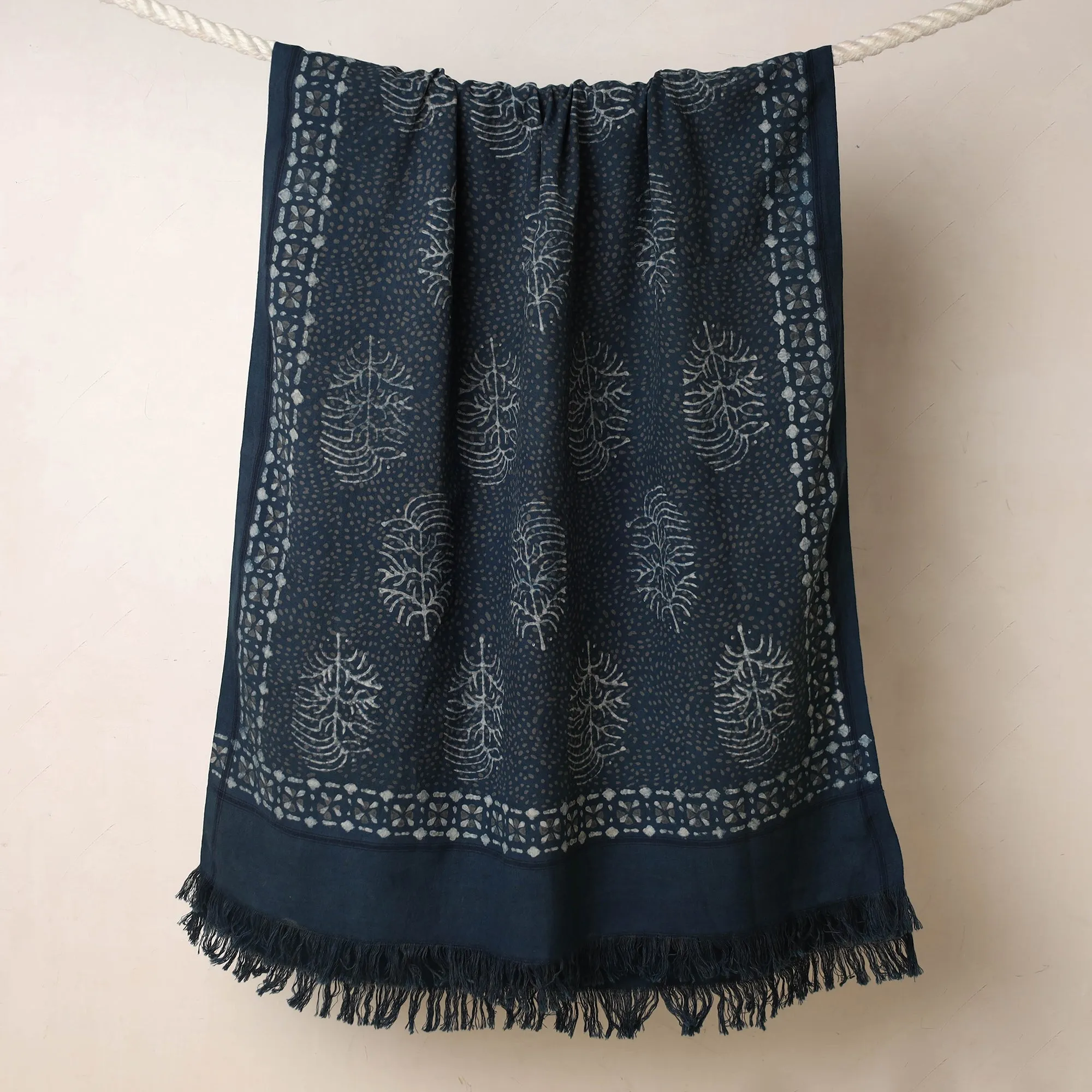 Akola Block Printed Pure Handloom Cotton Towel