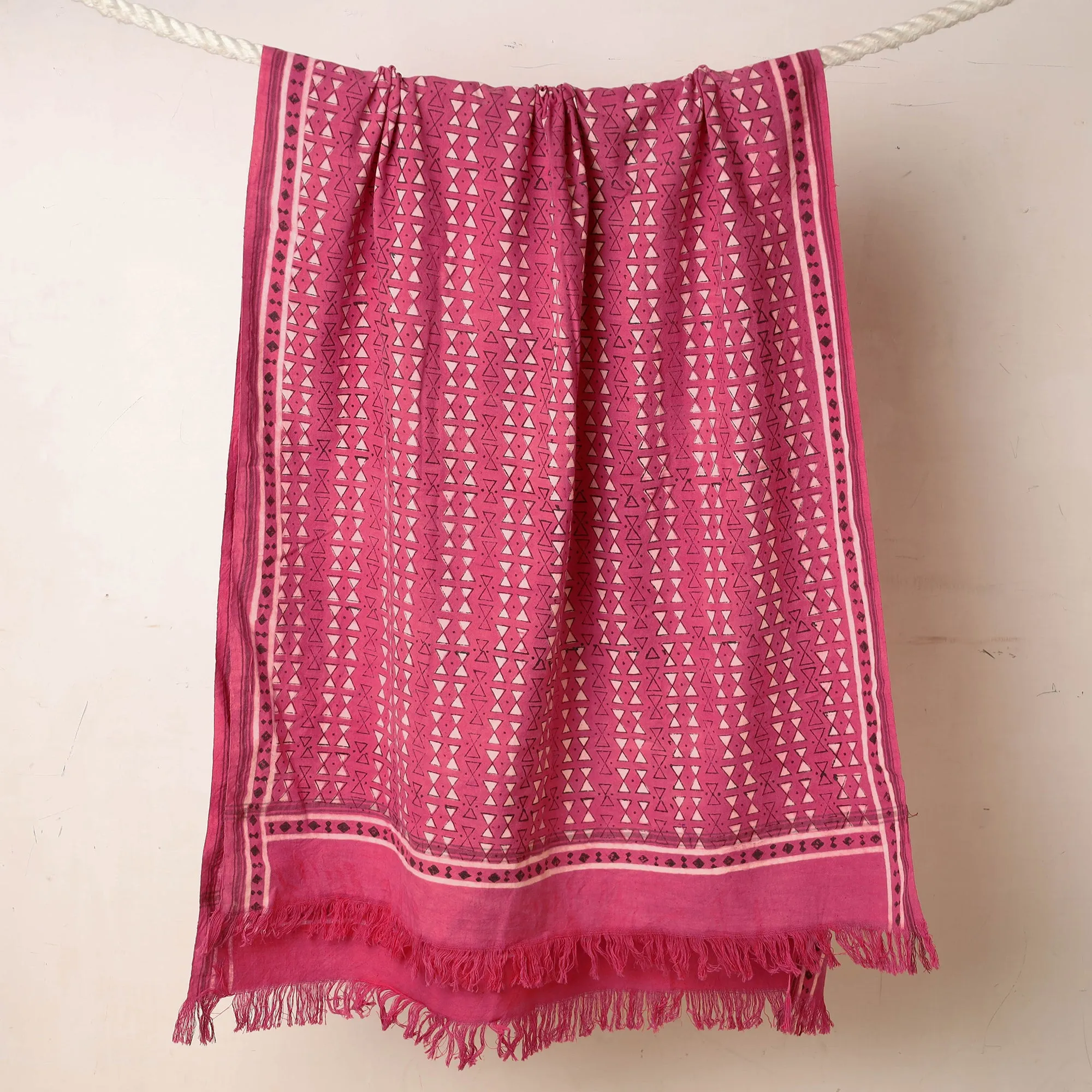 Akola Block Printed Pure Handloom Cotton Towel