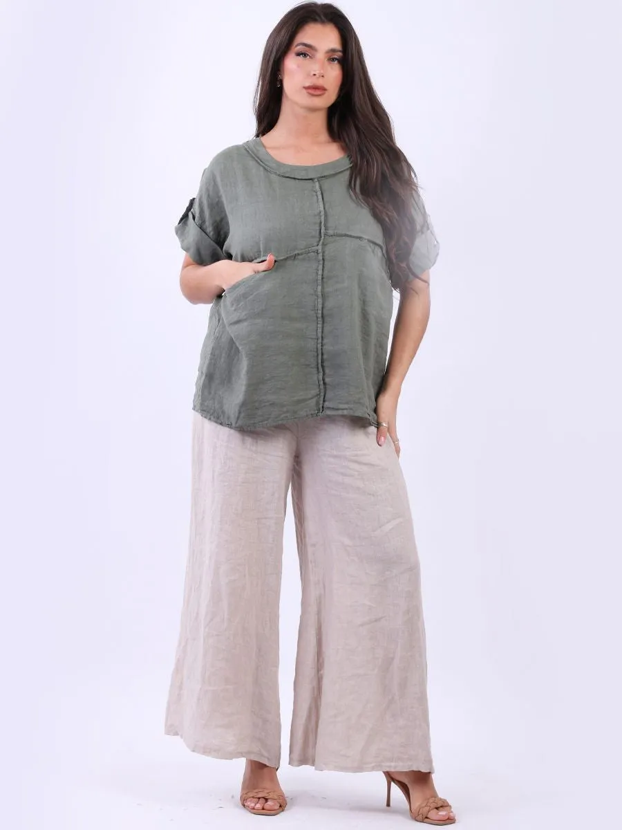 Anne   Kate Italian Civetta Linen Top