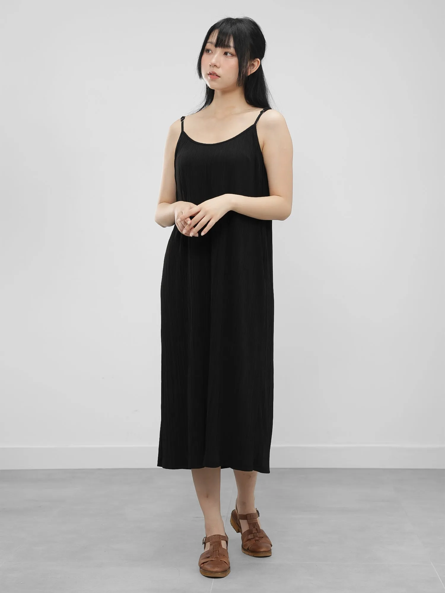 Apphia Pleated Camisole Dress