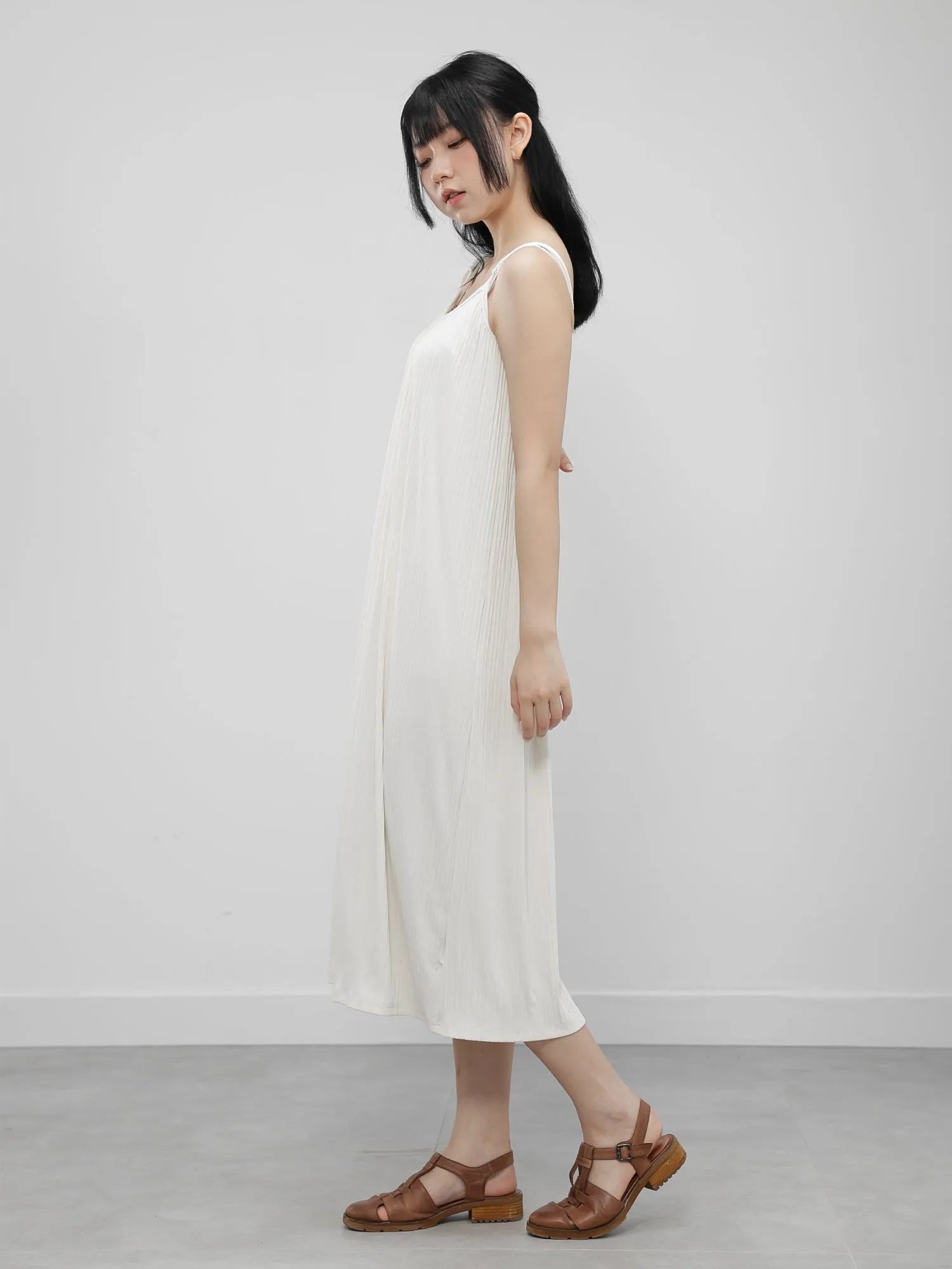 Apphia Pleated Camisole Dress