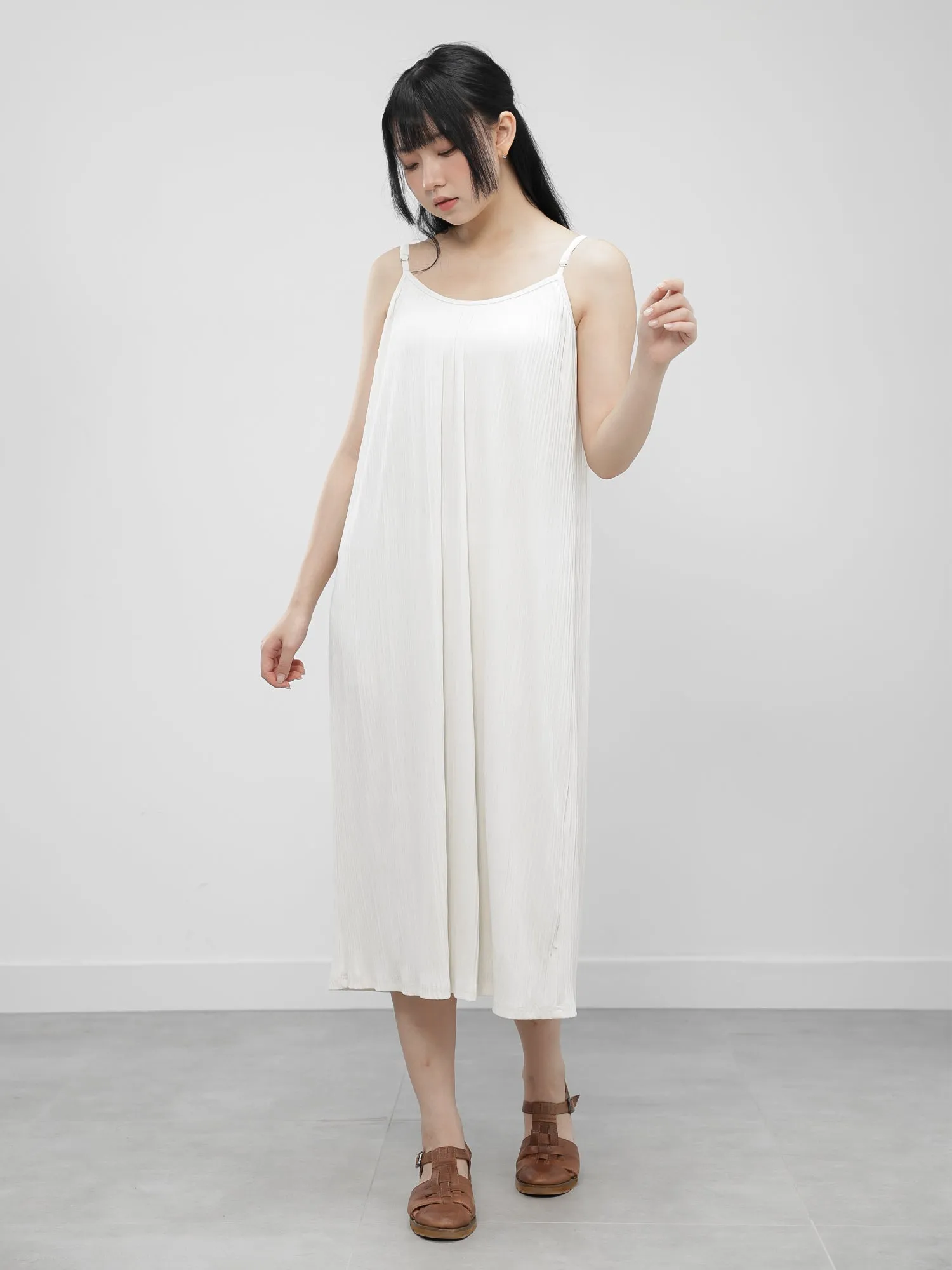 Apphia Pleated Camisole Dress