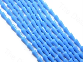 Aqua Blue Opaque Conical Crystal Beads