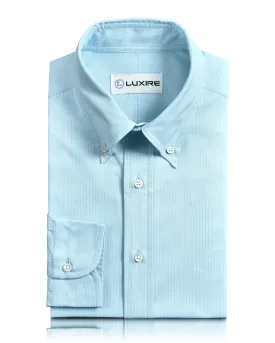 Aqua Blue Pencil Stripes Shirt