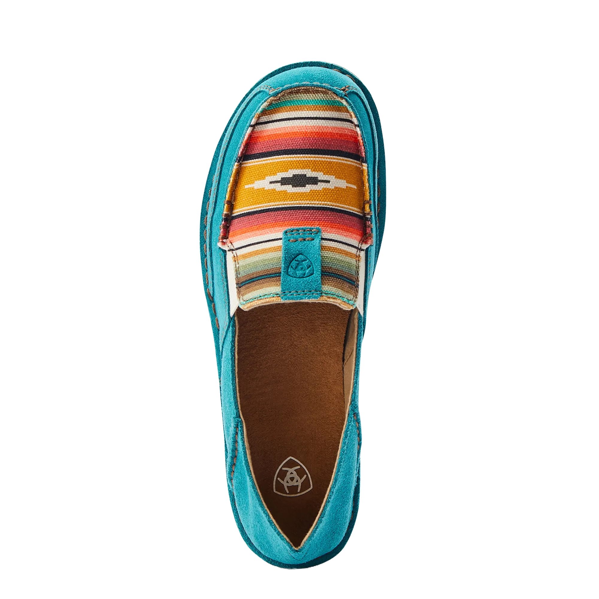 Ariat Ladies Cruiser Teal Suede Slip On Shoes 10044530