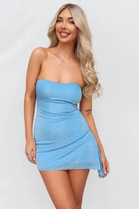 Aries Mini Dress - Blue Shimmer