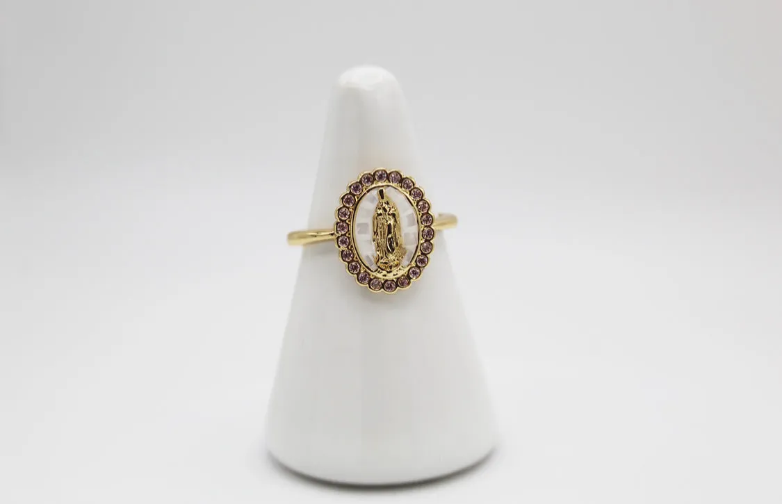 Ave Maria Ring in White