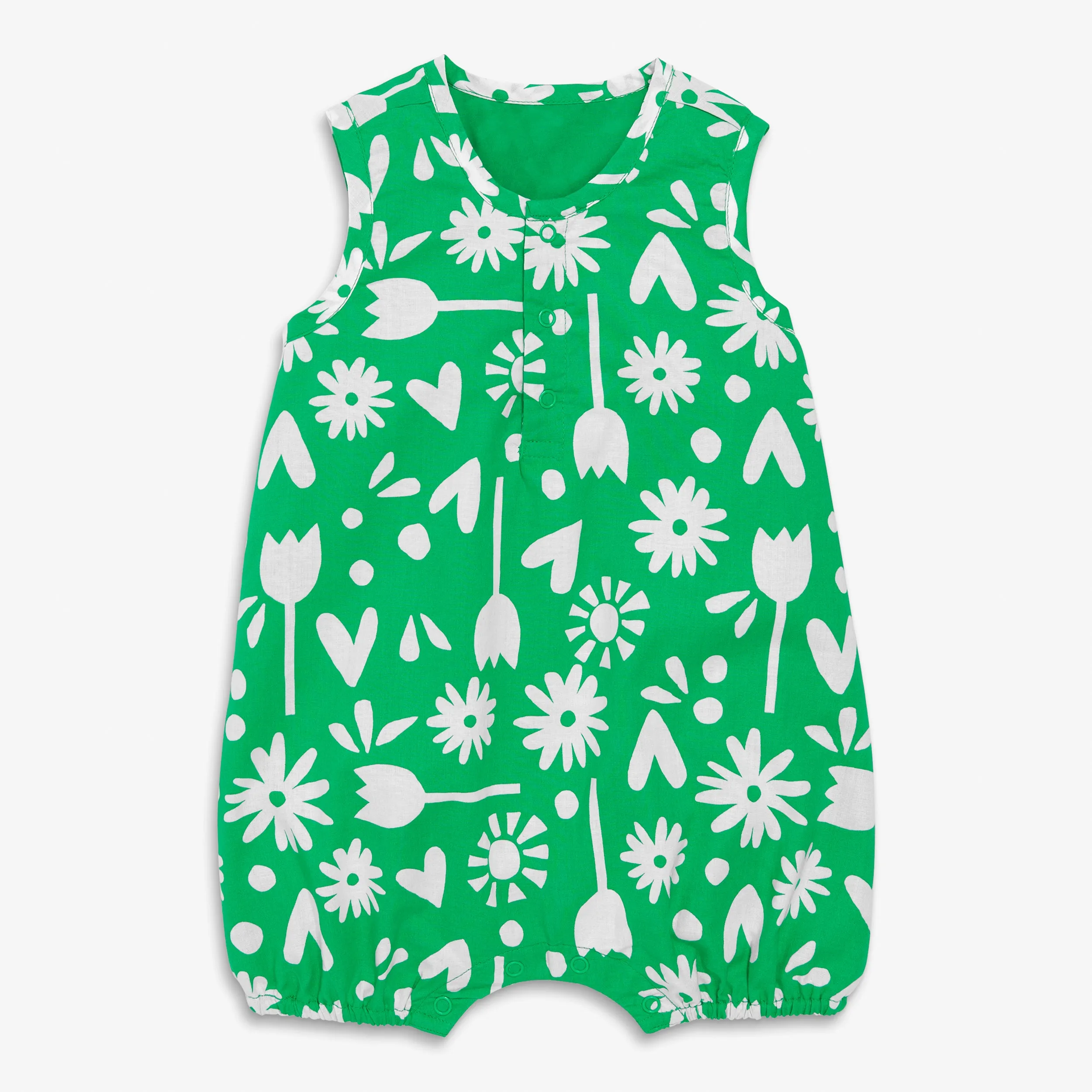 Baby henley tank shortie in garden party