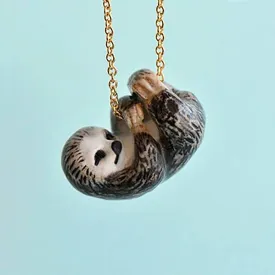 Baby Sloth Ceramic Pendant by Camp Hollow