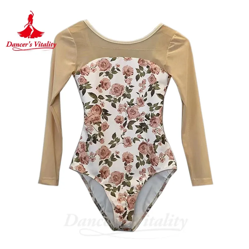 Ballet Leotards for Female Adultt Long Sleeved Ballet Basic Training Bodysuit Integrated Autumn Gymnastics Yoga Ballet Leotard