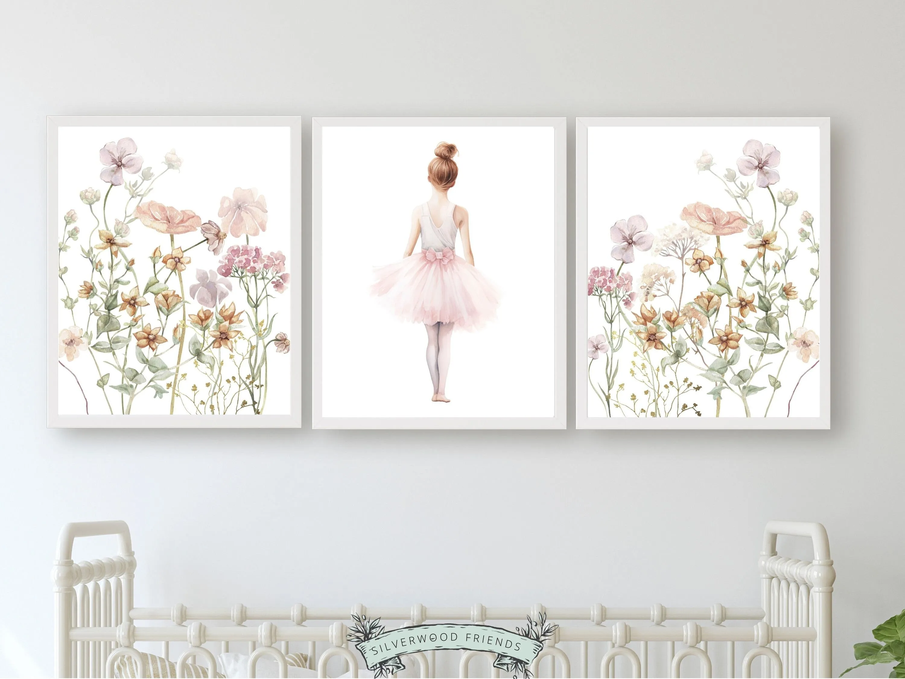 Ballet Wildflower Nursery Prints - Set 2