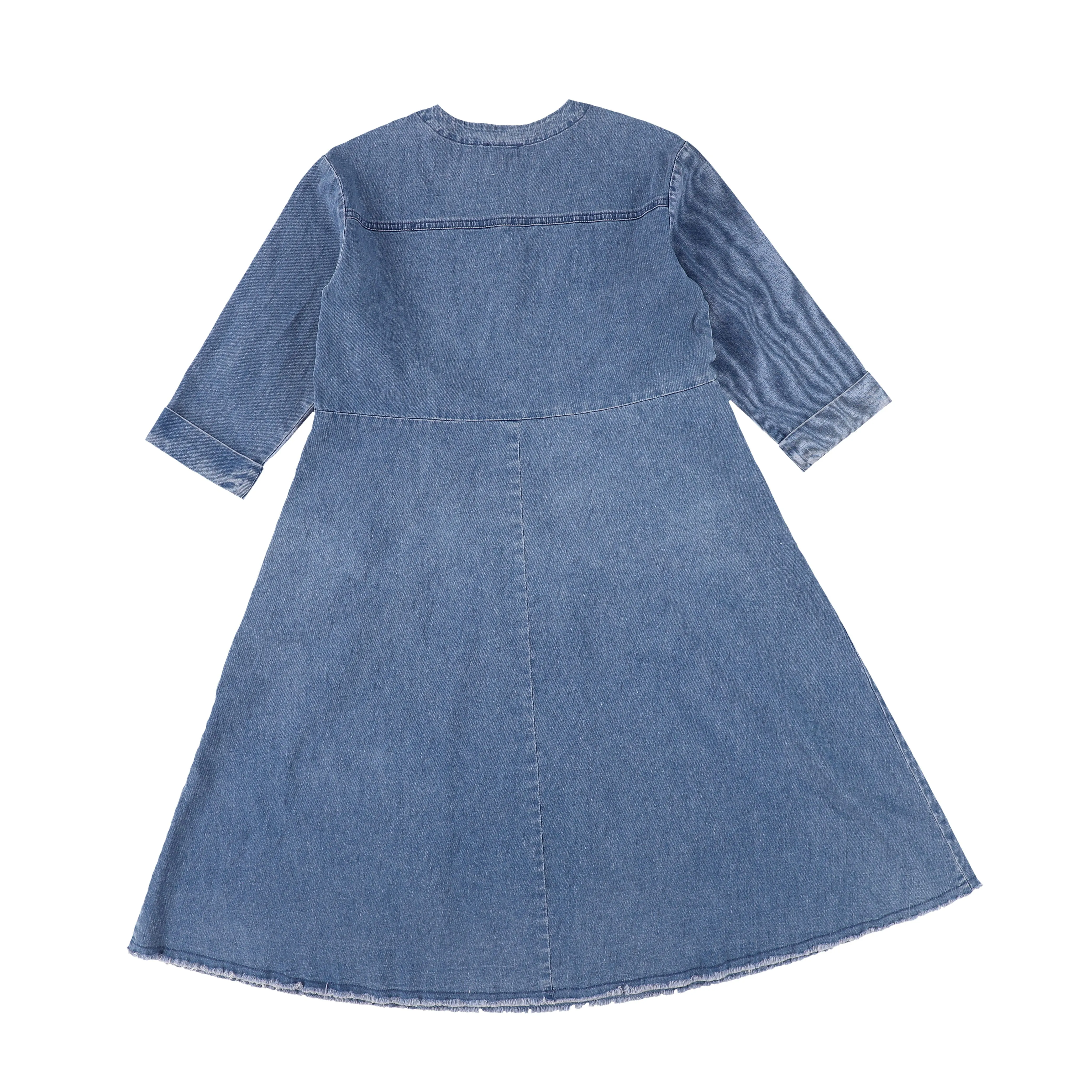 BAMBOO BLUE DENIM WAISTED DRESS [FINAL SALE]