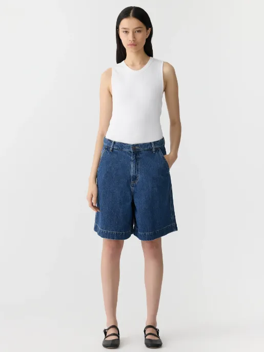 Bassike Denim Bermuda Short - Bright Indigo