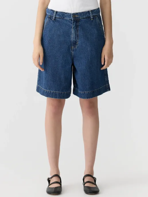 Bassike Denim Bermuda Short - Bright Indigo