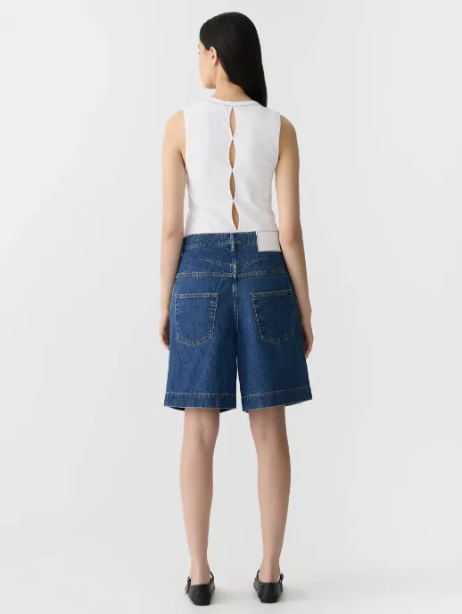 Bassike Denim Bermuda Short - Bright Indigo