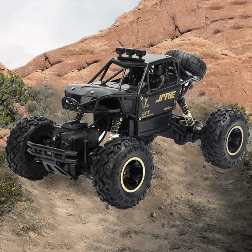 Big Size 1:16 Scale Rock Crawler Remote Control Plastic Racing Car, 4 Wheel Drive Metal Alloy Body Remote Control Rock Climber High Speed Monster Car (Assorted Colour)