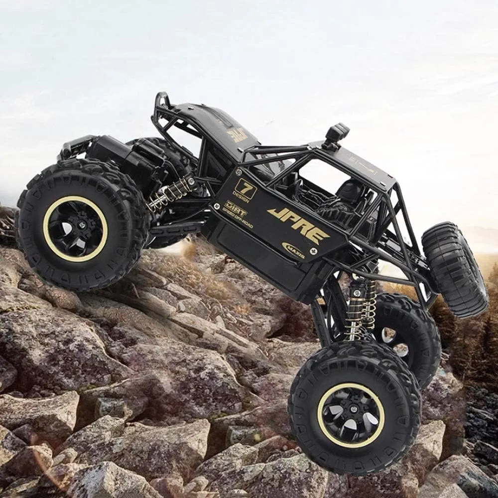 Big Size 1:16 Scale Rock Crawler Remote Control Plastic Racing Car, 4 Wheel Drive Metal Alloy Body Remote Control Rock Climber High Speed Monster Car (Assorted Colour)