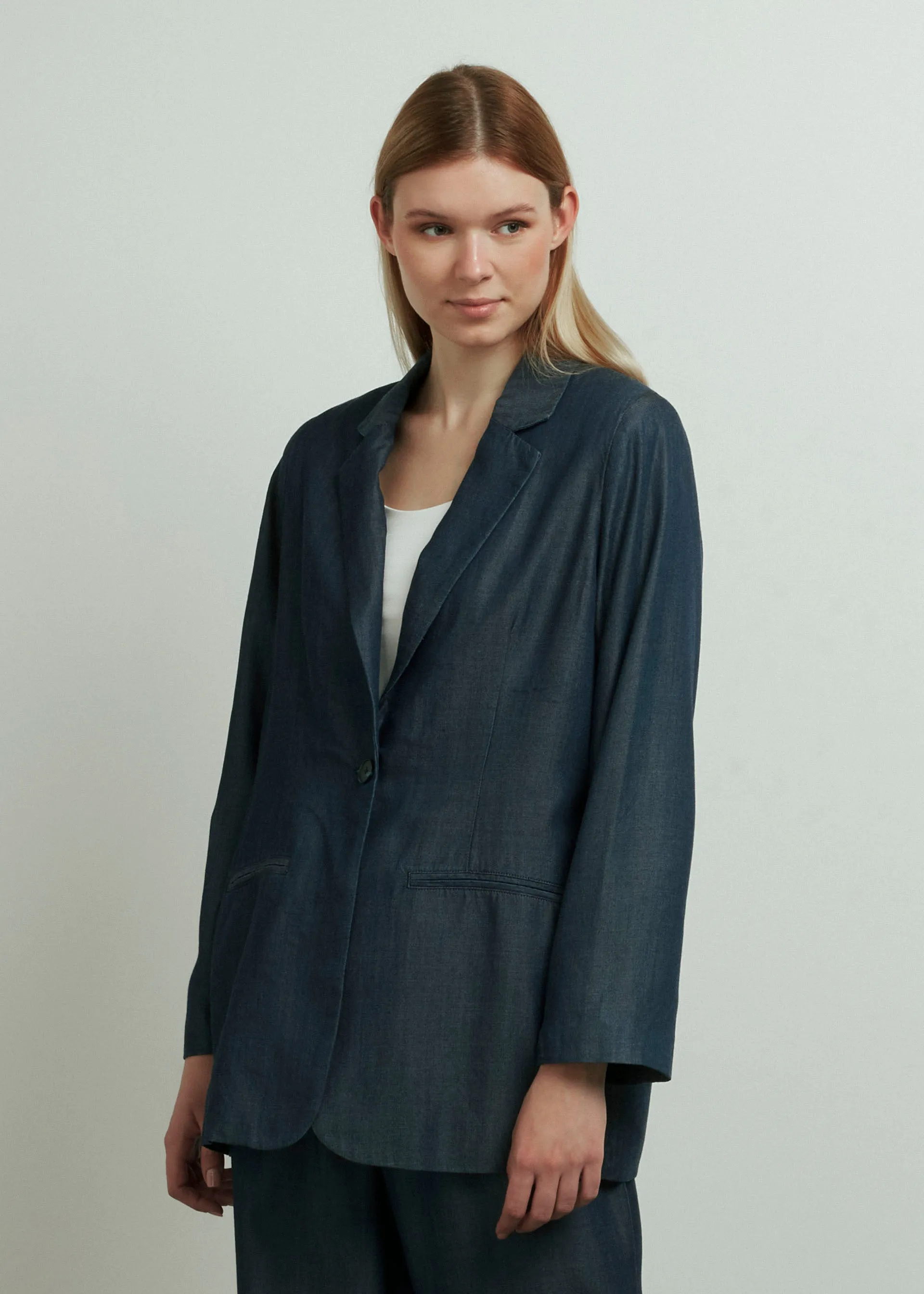 Blazer effetto denim