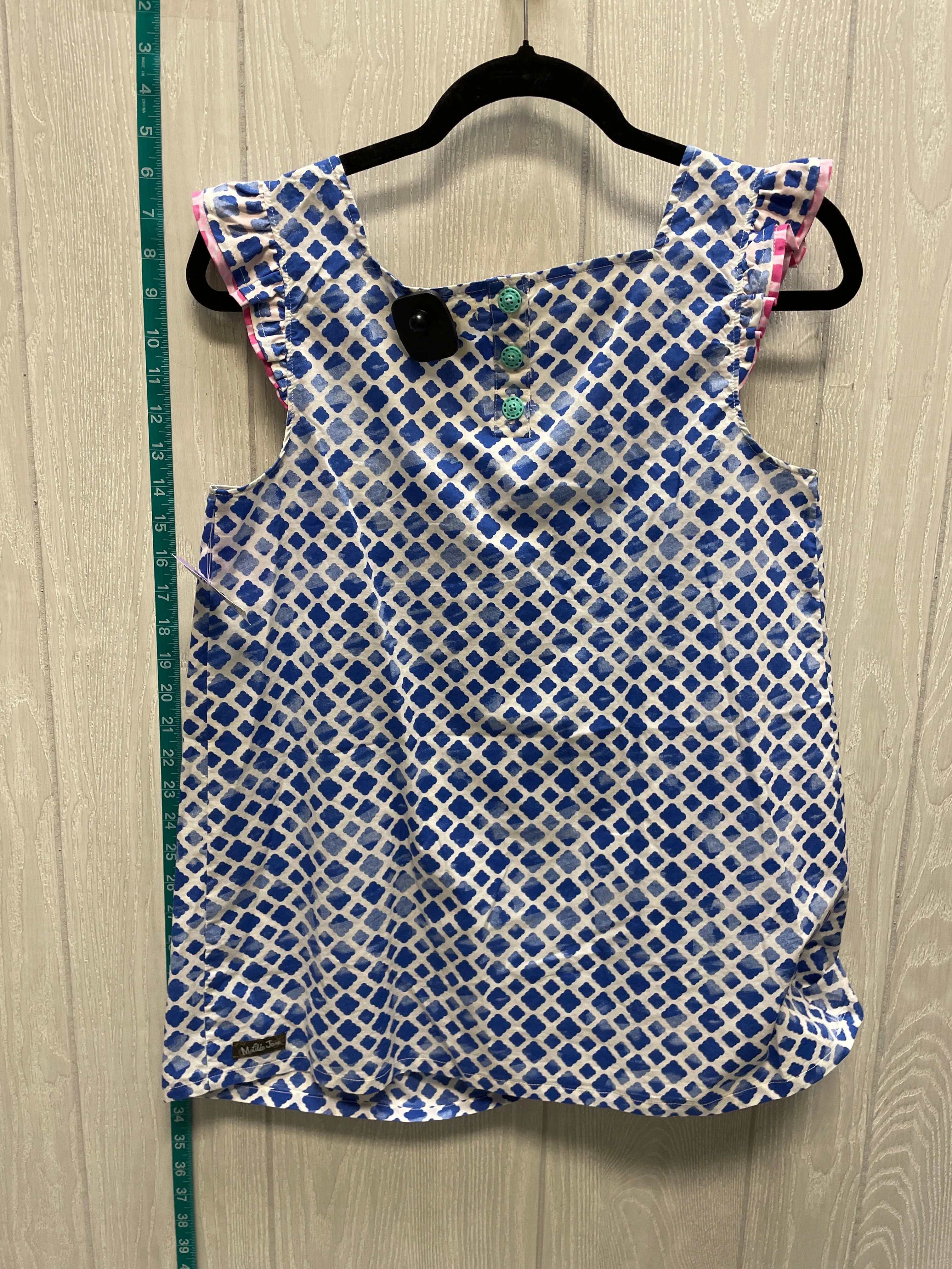 Blue & White Top Sleeveless Basic Matilda Jane, Size S