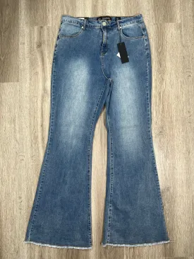 Blue Denim Jeans Flared Chic, Size 18