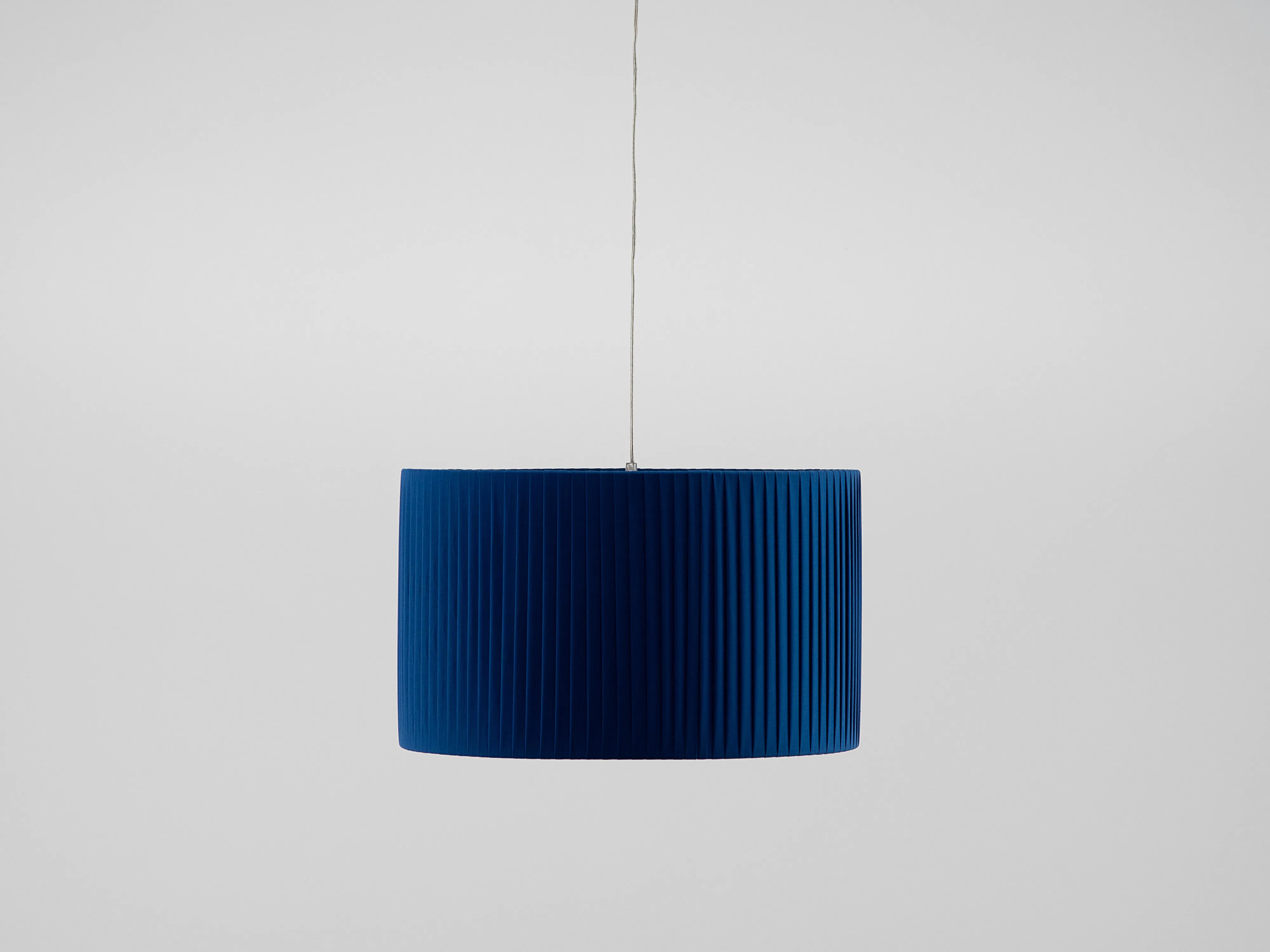 Blue large pleated shade