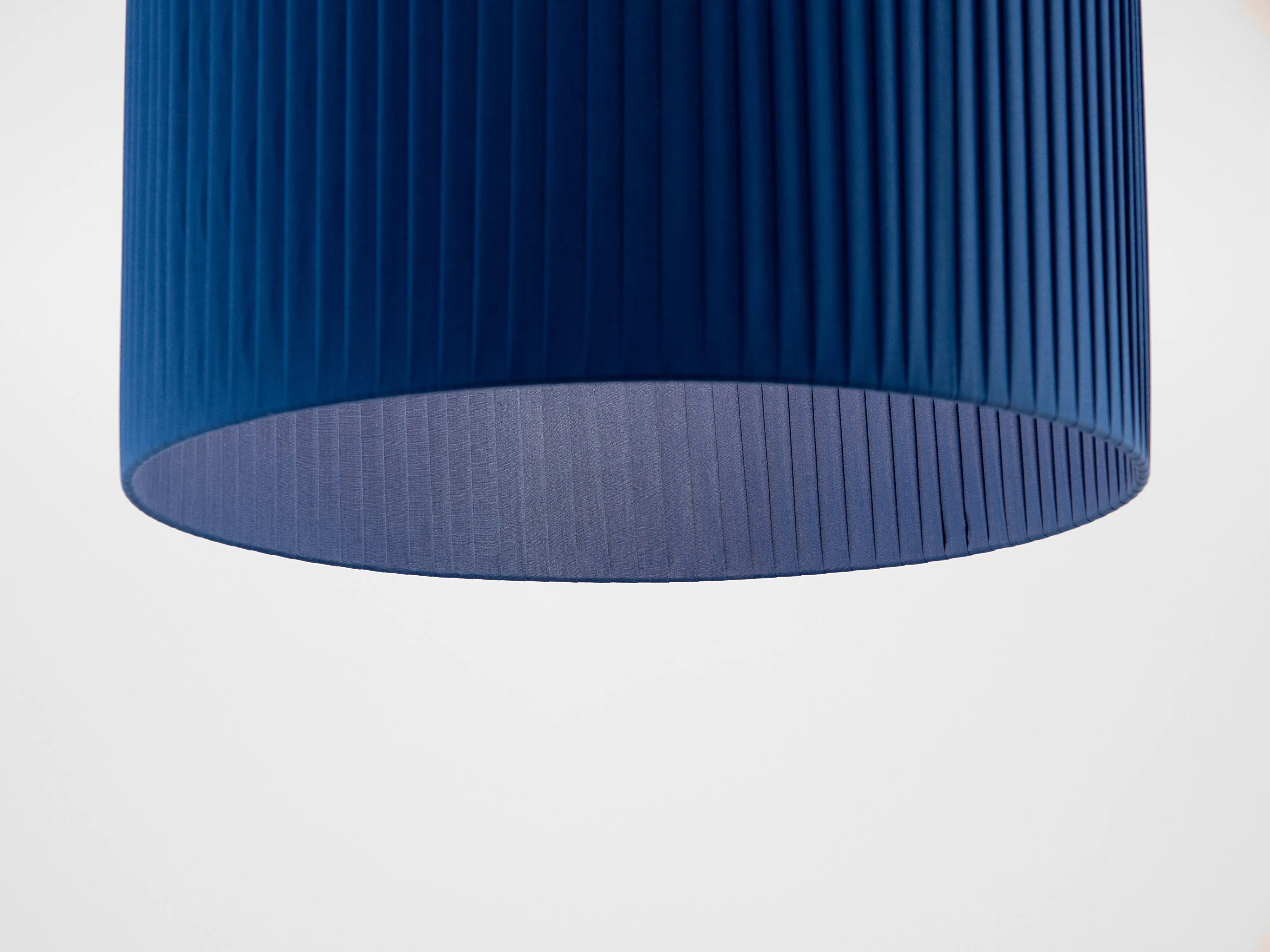 Blue large pleated shade