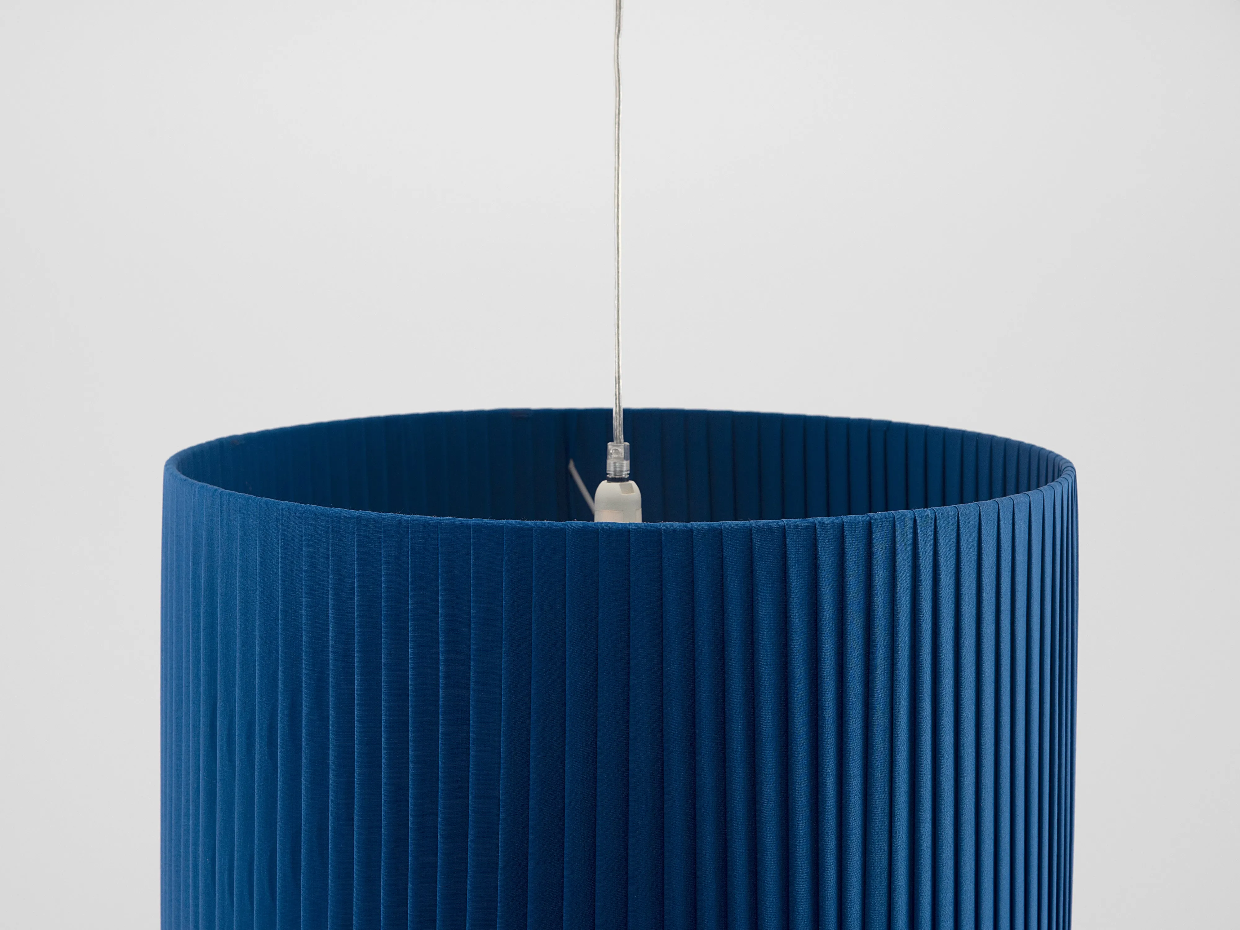 Blue large pleated shade