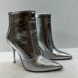 Boots Ankle Heels By PAUL ANDREW In Silver size 40