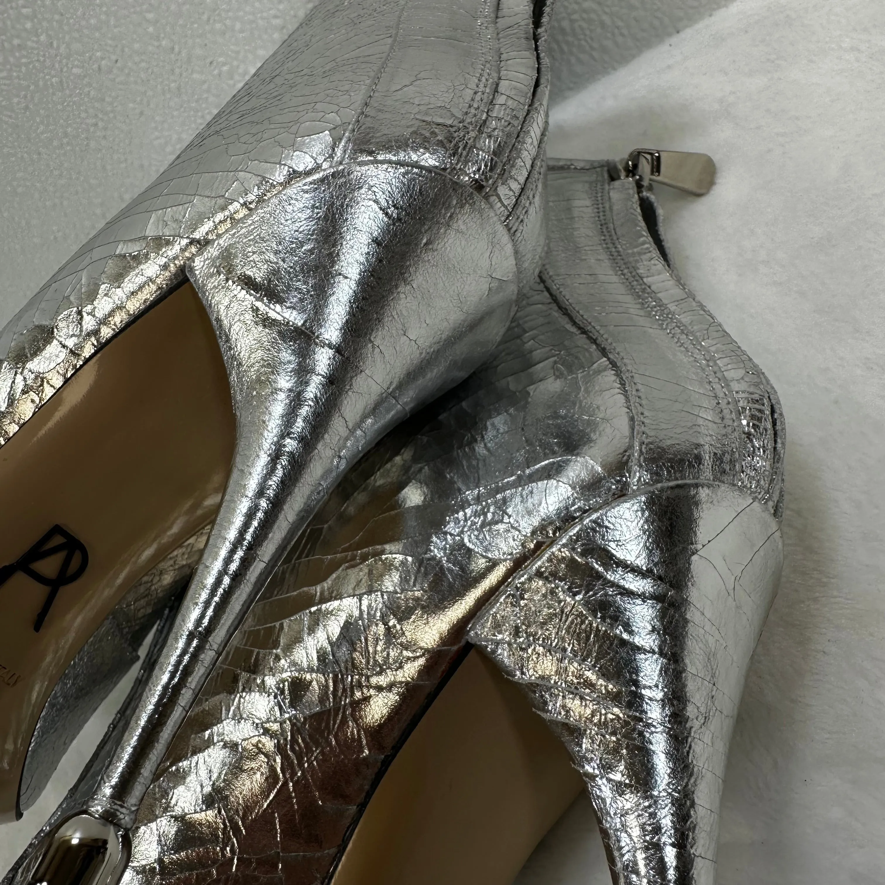 Boots Ankle Heels By PAUL ANDREW In Silver size 40