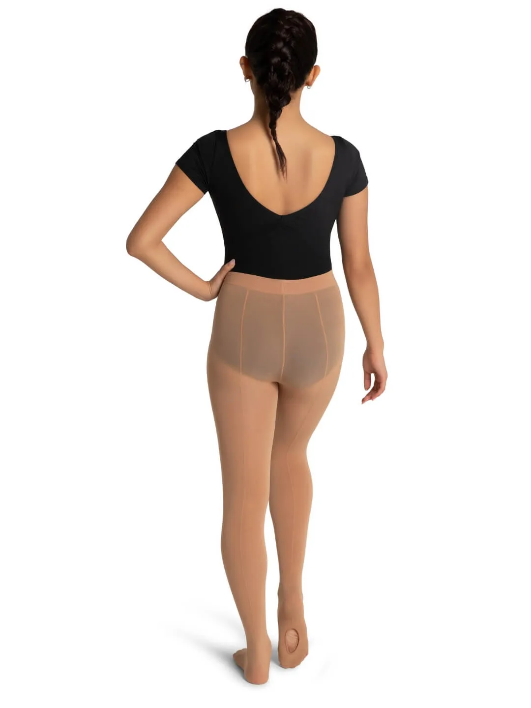 CAPEZIO 1918C ULTRA SOFT™ TRANSITION TIGHTS WITH BACK SEAM