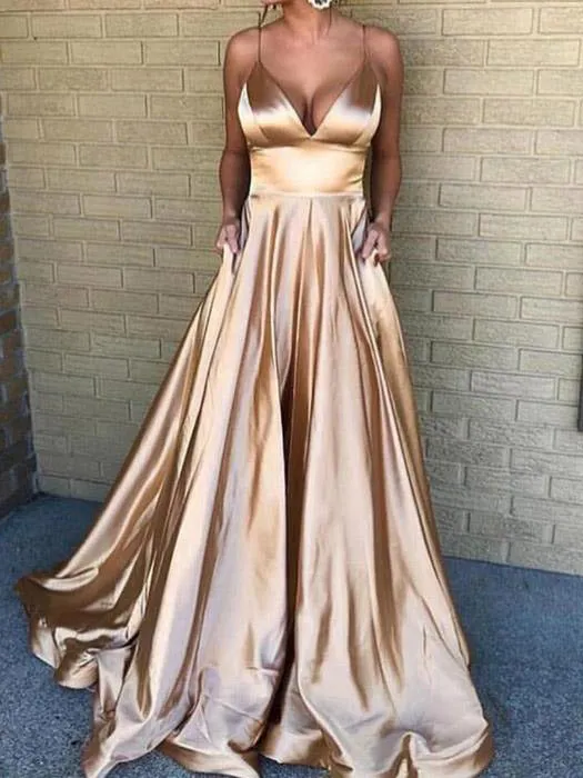 Chic Cheap Prom Dress Vintage A Line Long Sexy Prom Dress #ER312