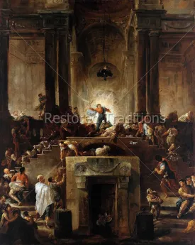 Christ Driving the Money Changers Out of the Temple – Robert