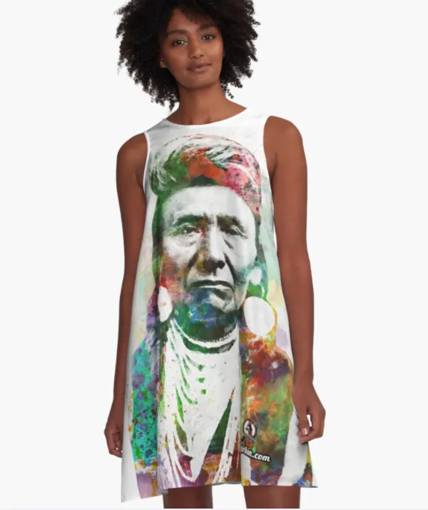 Cowgirl Kim Chief Joseph  A-Line Dress - Medium Only