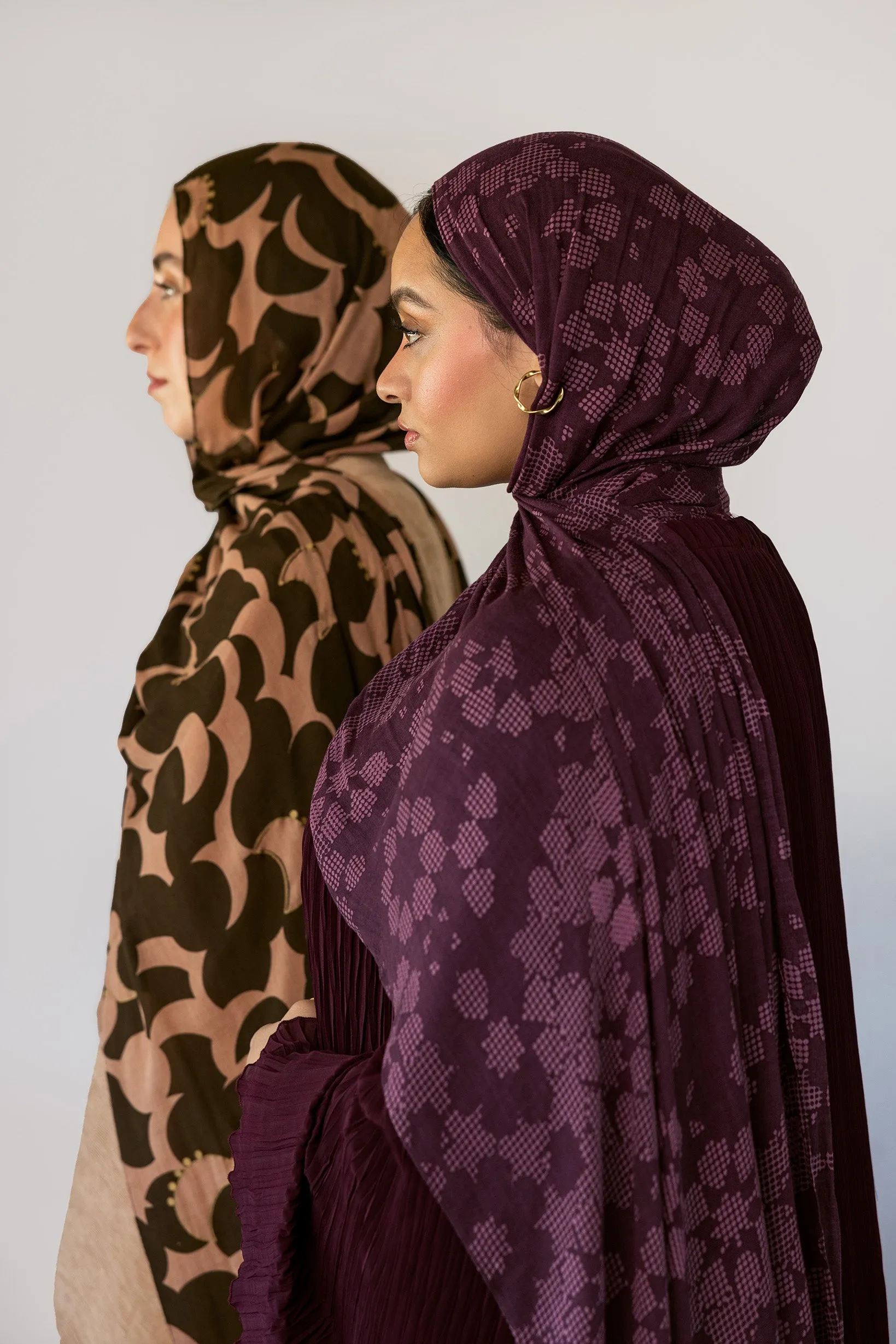 deep berry pleated abaya