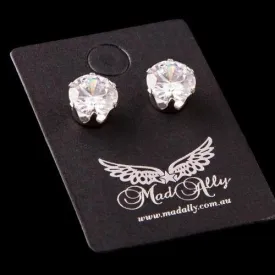 Diamonte Stud Earrings - 8mm