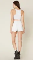 Down to Business White Cut Off Shorts