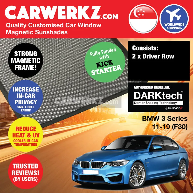 Dr Shadez DARKtech BMW 3 series 2011-2019 6th Generation (F30) Germany Sedan Customised Window Magnetic Sunshades